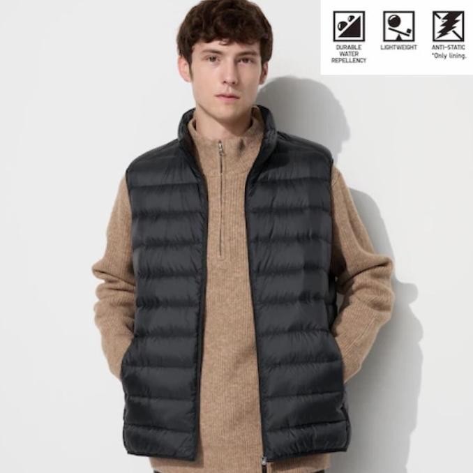 UNIQLO Men Jaket Winter Rompi Pria Ultra Light Down Black