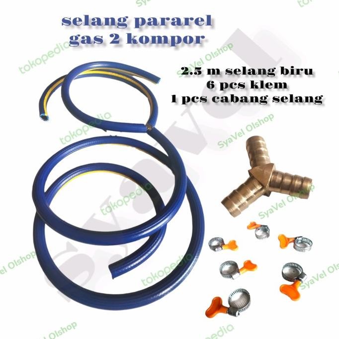 Laris Pararel Selang Gas 2 Kompor/Selang Gas Pararel Cabang 2