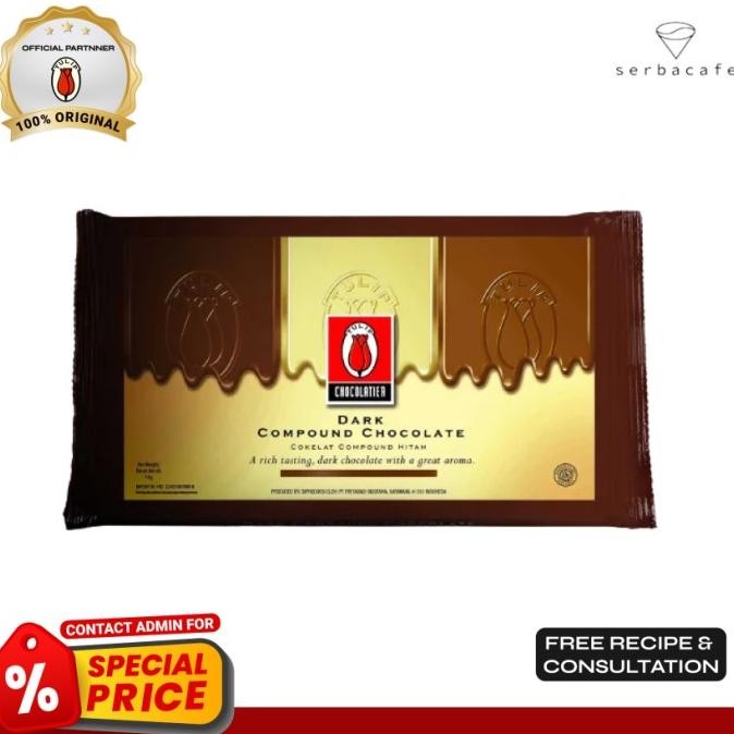 

Promo Tulip Dark Chocolate Compound (1 Kg)