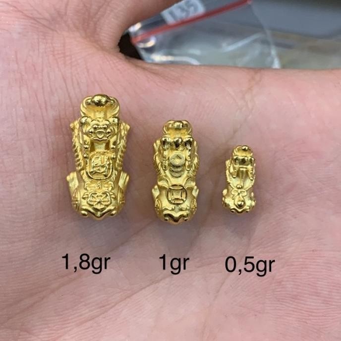 GELANG CHARM PIXIU NAGA EMAS ASLI LM SG IMPORT PHIXIU 24K 99.9