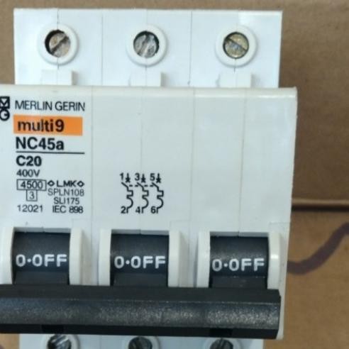 Terjangkau Mcb Merlin Gerlin Nc45A 3P C 20A 16A 10A 6A