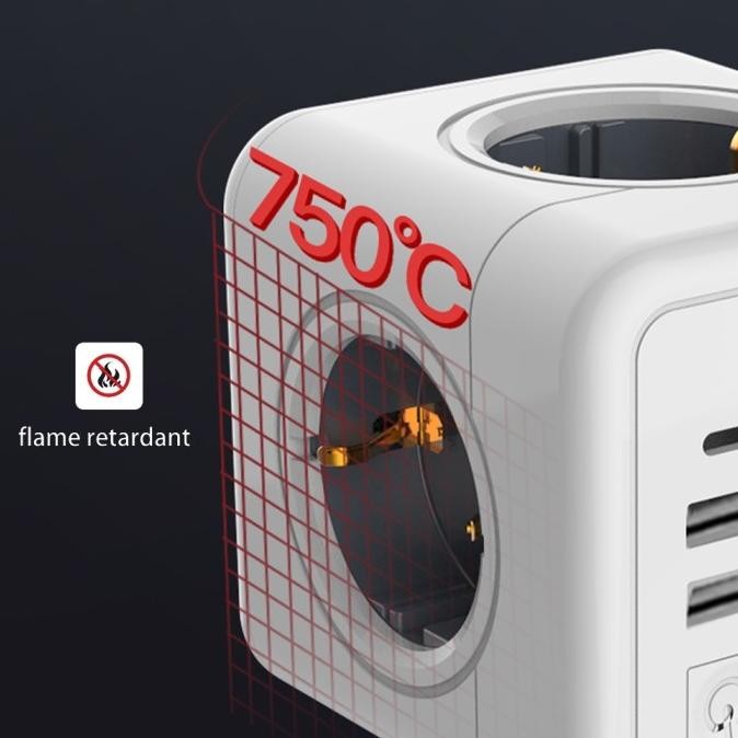 Diskon Powercube Usb Tanpa Kabel | Powercube Stop Kontak 4 Colokan Socket Port Usb