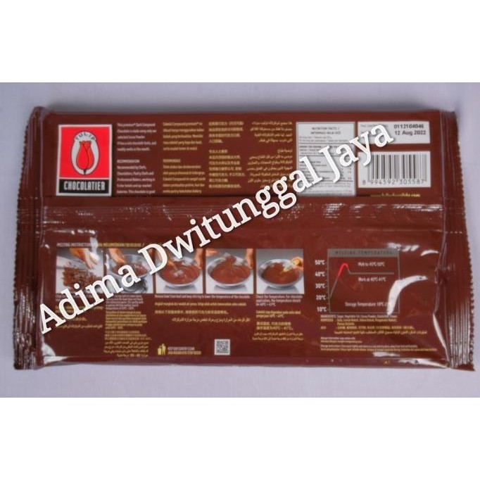 

Murah Dark Chocolate Compound Tulip 1Kg / Cokelat Batang Tulip Dark 1Kg