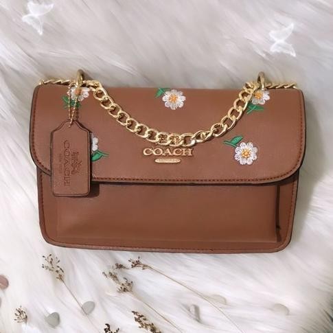 df-8 dvc-78 [ COD ] C0ACH FREE BOX Ch Larva Sunflower slingbag flower | coc klare sunny ? | coch dai