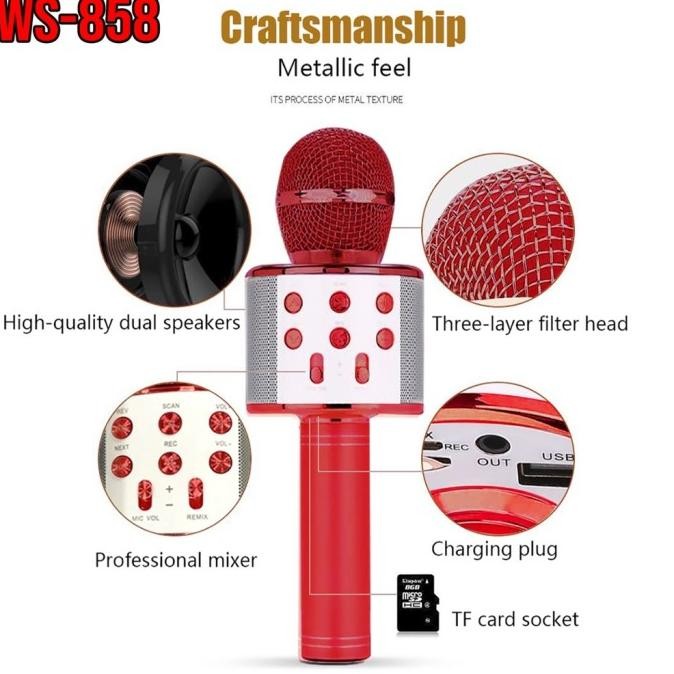 C5M Mainan Microphone Mic Anak Anak Microphone Bluetooth Mic Wireless Co