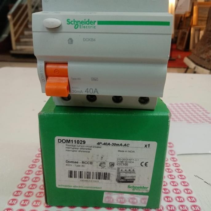 Diskon Elcb/Rccb 4P 40A 30Ma Schneider Domae