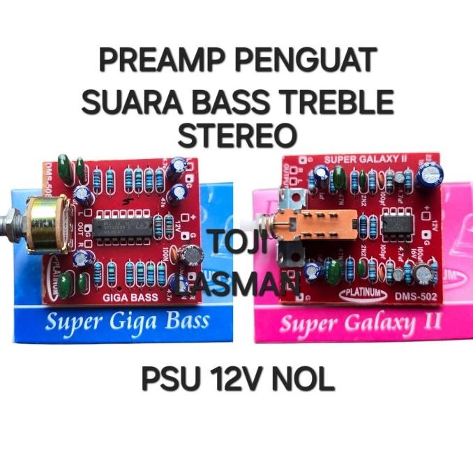 Murah KIT PCB MODUL PREAMP PENGUAT SUARA BASS TREBLE VOKAL GIGABASS TURBOBASS GALAXI GALAXY  I II II