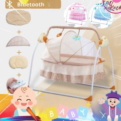 Ayunan Bayi Otomatis Listrik Usia 0-3 Tahun Dapat Dilipat Multifungsi Elektrik Baby Box Dengan Musik