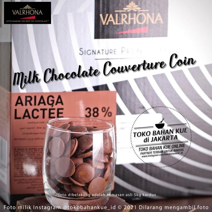

Murah Valrhona Ariaga Lactee 38% 250Gr Milk Couverture Chocolate Coin Coklat