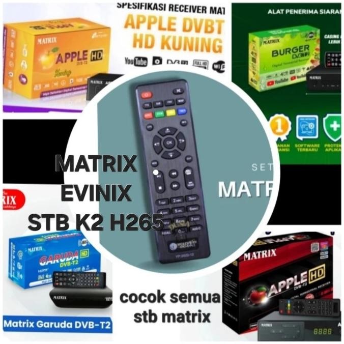 Terbaru REMOTE STB MATRIX EVINIX K2 H265 EVENIX MATRIK EVINIK SET TOP BOK BOX tojil4 Kualitas Baik