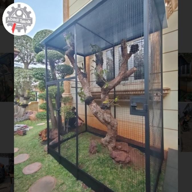 ready Kandang Burung Aviary Kotak Super Besar Full Besi Galvanis Anti Karat