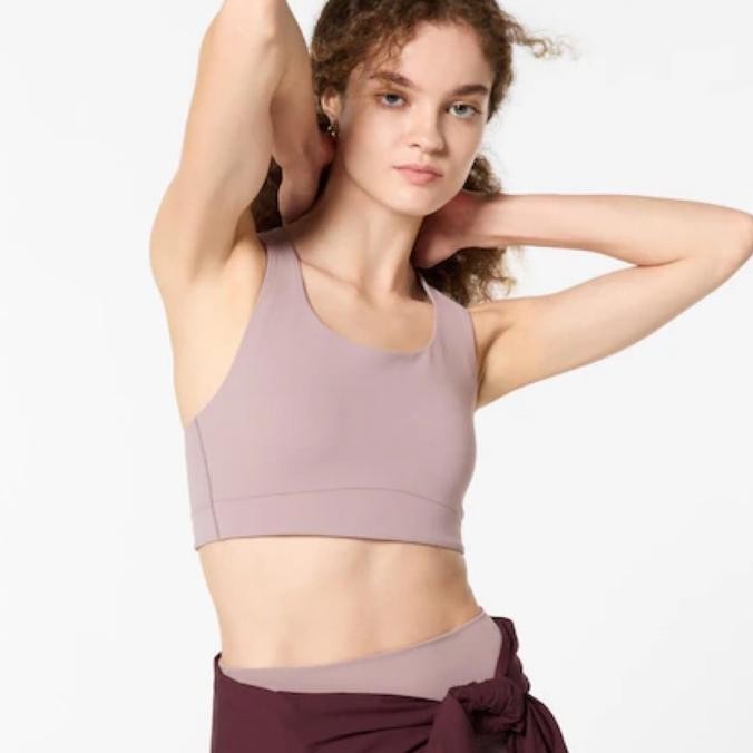 UNIQLO Women Wireless BRA Active Sport Tanpa Kawat Wanita Pink