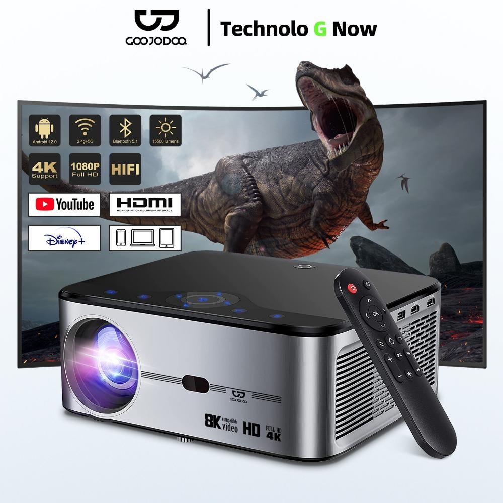 Demetri Goojodoq Wifi 4K Proyektor Full Hd 1080P 15500 Lm Suporta Android Sincronizando A Tela Do Sm