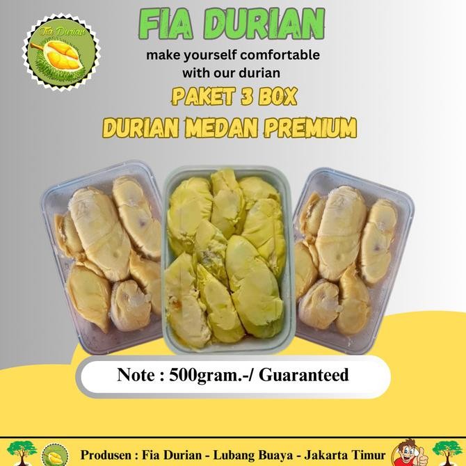 

Grosir Durian Kupas / Paket 3 Box 100K Durian Premium 500Gram