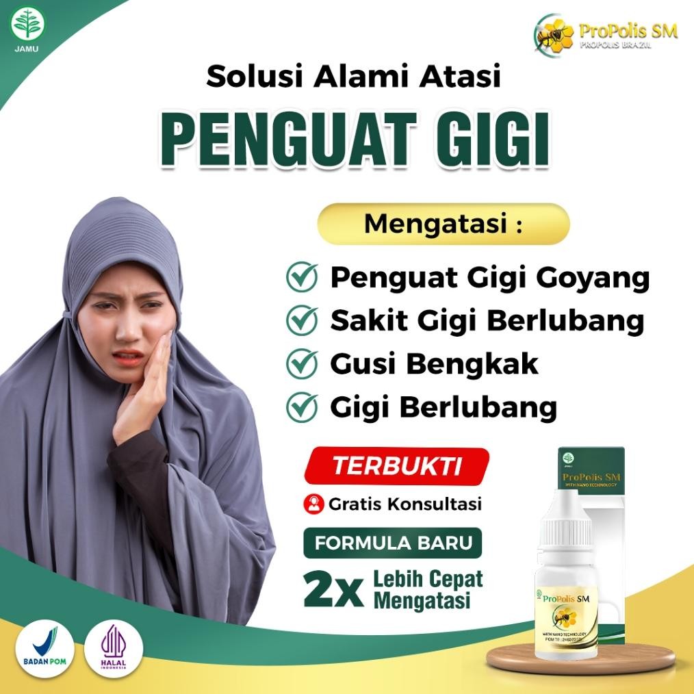 MARINA OBAT PENGUAT GIGI GOYANG DAN BERLUBANG GUSI BENGKAK BERDARAH SAKIT GIGI