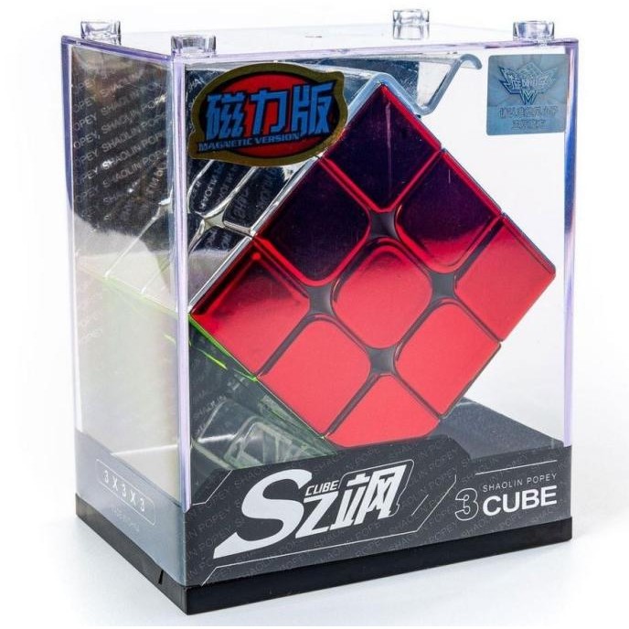 TERBARU - Magic Cube 3x3 Cyclone Boys Metallic Cube 3x3 M Magnetic Stickerless Puzzle Kubus Metal