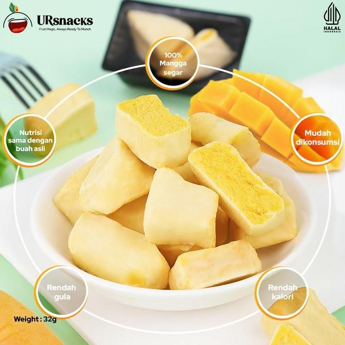 

Grosir [Fyc Creator'S Pick] Ursnacks Best Seller - Freeze Dried Keripik Strawberry 22Gr Durian 32Gr Mangga 32Gr