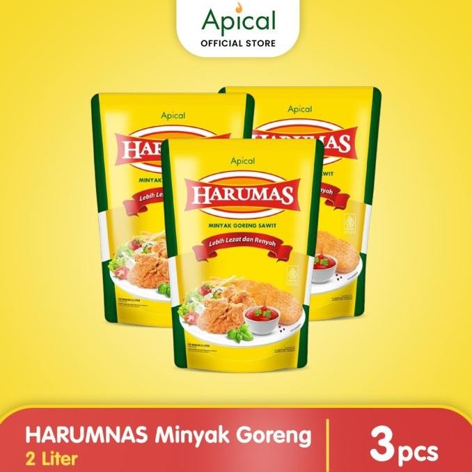

Promo Harumas Minyak Goreng Standing Pouch 2L -3Pcs