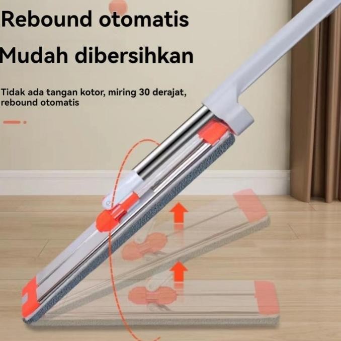 Pel lantai ultra-vertikal, pel microfiber berdiri dengan putaran 360