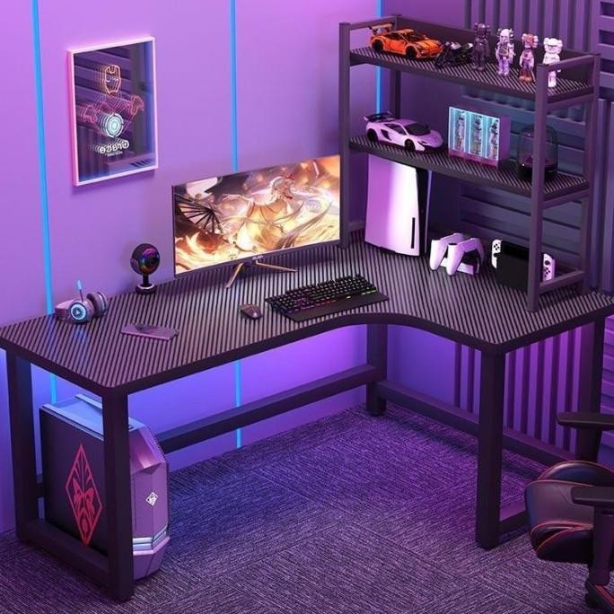 Meja Komputer Minimalis L Meja Gaming L shaped Meja Komputer Meja Kantor Meja Laptop