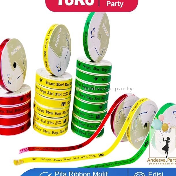 

Pita Ribbon Idul Fitri Pita Roll Elamat Hari Raya Idul Fitri Pita Parcel Lebaran Pita Ado
