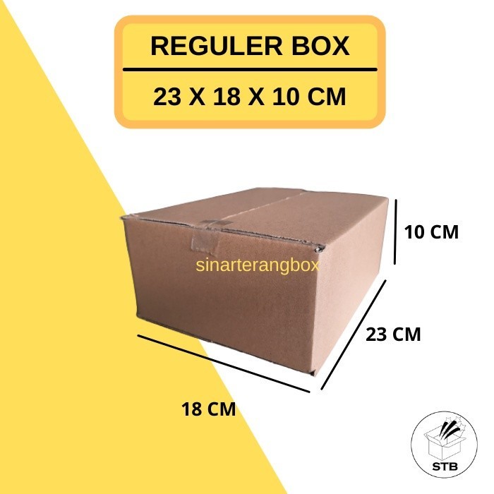 

23 X 18 X 10 CM KARDUS BOX POLOS KARTON PACKING DUS COKLAT BARU