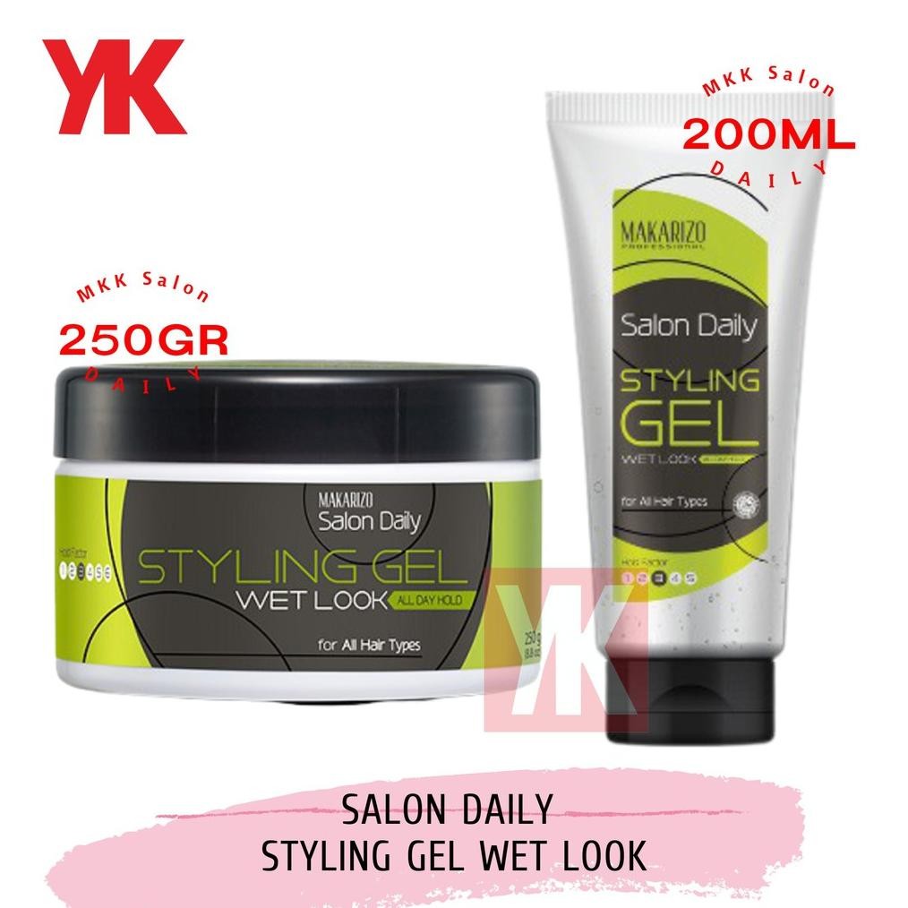TERMURAH YK MAKARIZO Salon Daily Stayling Gel Wet Look 250gr 200ML Siap kirim