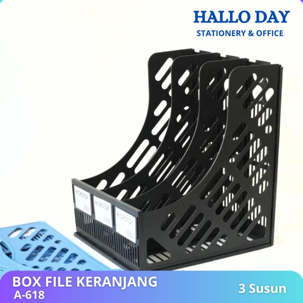 

Hrn-813 Hd Box File Plastik 3Susun/ Box Keranjang/ Book Organizer/ Dokumen/ Rak