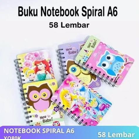 

Ku09 Hd Notebook A6 Ring Motif / Buku Memo / Buku Spiral / Buku Catatan