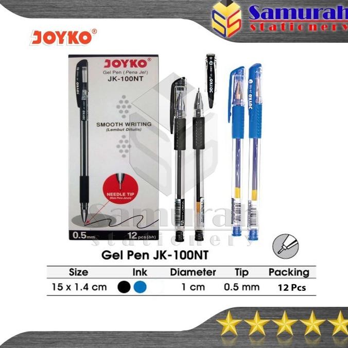 

Gel Pen Joyko JK 100 NT / Pulpen GelPen JK-100 0.5 mm Pengel JK 100NT by Radhiant official