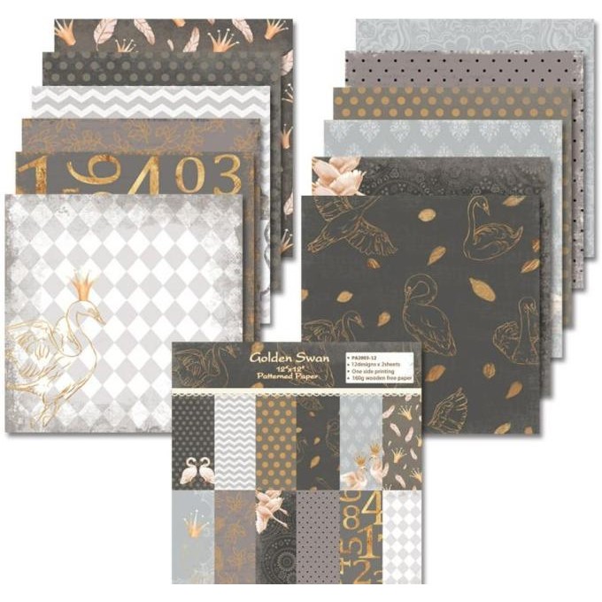 

P01 30X30Cm 24Pcs/Set Paper Pack Scrapbook Paper Bujo Jurnal Origami Promo