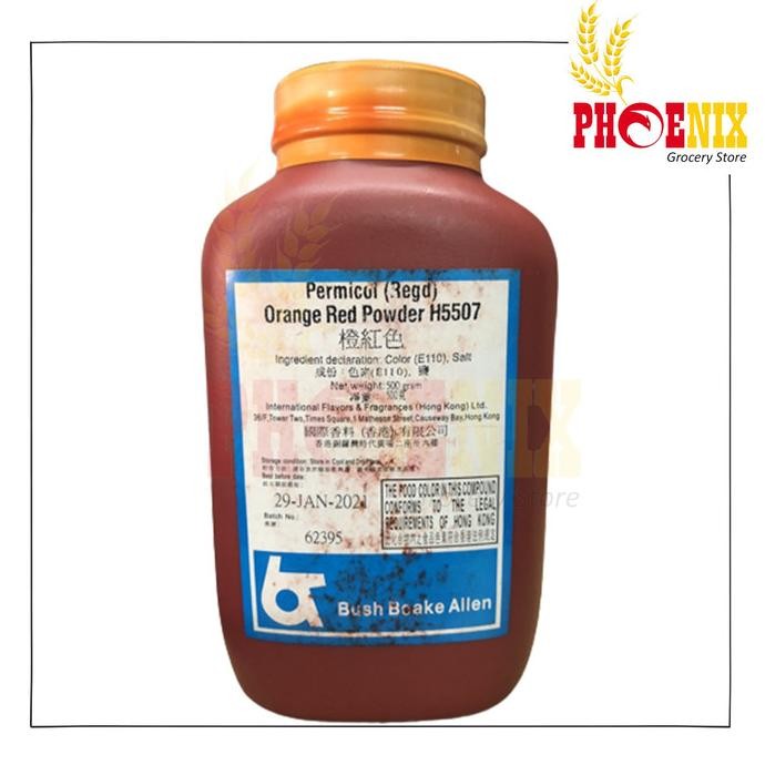 

TERSEDIA Permicol (Regd) pewarna orange red powder H5507 500 Gram