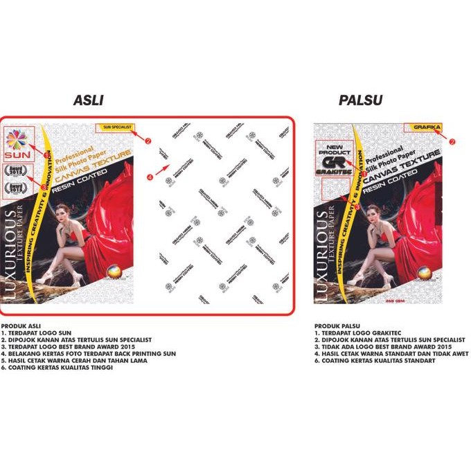 

Kertas Foto Doff Silky Texture F4 Kulit Jeruk - Sun Professional Silk Promo