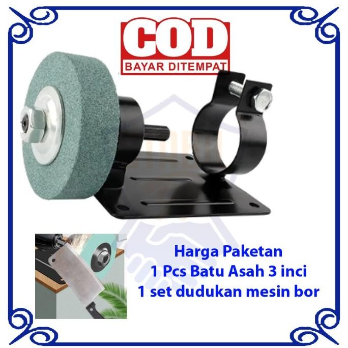 Alat Putar Dudukan Bor Poles Pengasah Gunting Parang Pisau Alat Asah