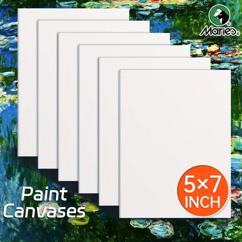 

5X7In 2/4/6Pcs Canvas Board Bulk,Art Painting White Blank Canvas Panels For Acrylic,Gouache,Oil,Painting,Drawing,Flow Pouring