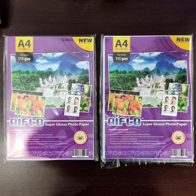 

Glossy Photo Paper / Kertas Foto 115 Gr (Isi 100 Lembar) A4 Terbaru