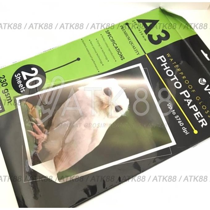 

V-Tec Glossy Photo Paper A3 230 Gsm Gpp-3201 Terlaris