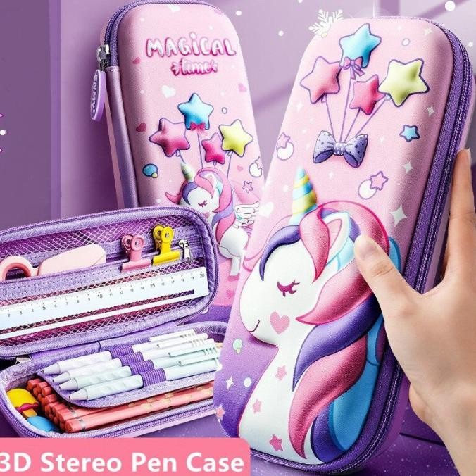 

Tempat Pensil 3D / Pencil Case Cute Box Unicorn Kawaii Stationery by Radhiant official