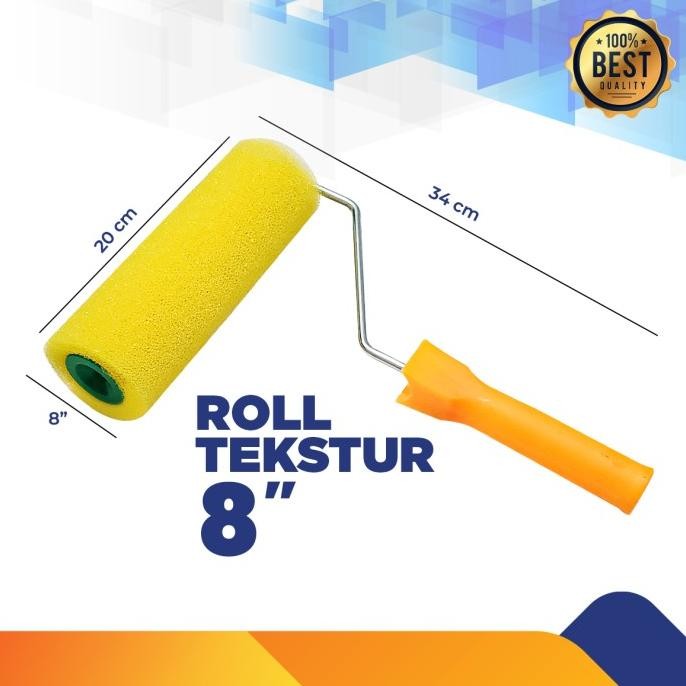 Roll Cat Tekstur Ukuran 8 Inci | Alat Khusus Roll Cat Tekstur Co