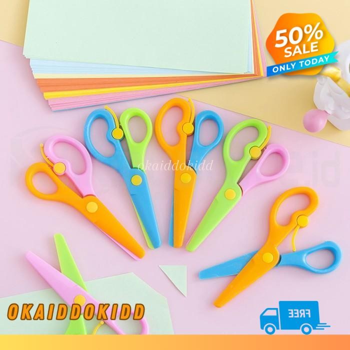 

GUNTING PLASTIK ANAK PEMOTONG KERTAS AMAN PLASTIK KIDS SAFETY SCISSORS HIGHT CLASS !!