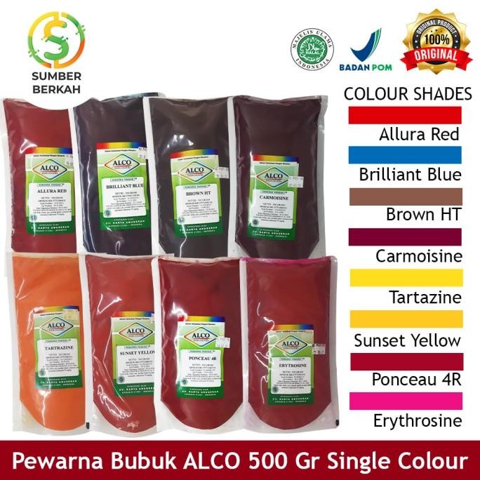 

TERSEDIA Pewarna Makanan Kue Bubuk ALCO 500 gr Single Colour