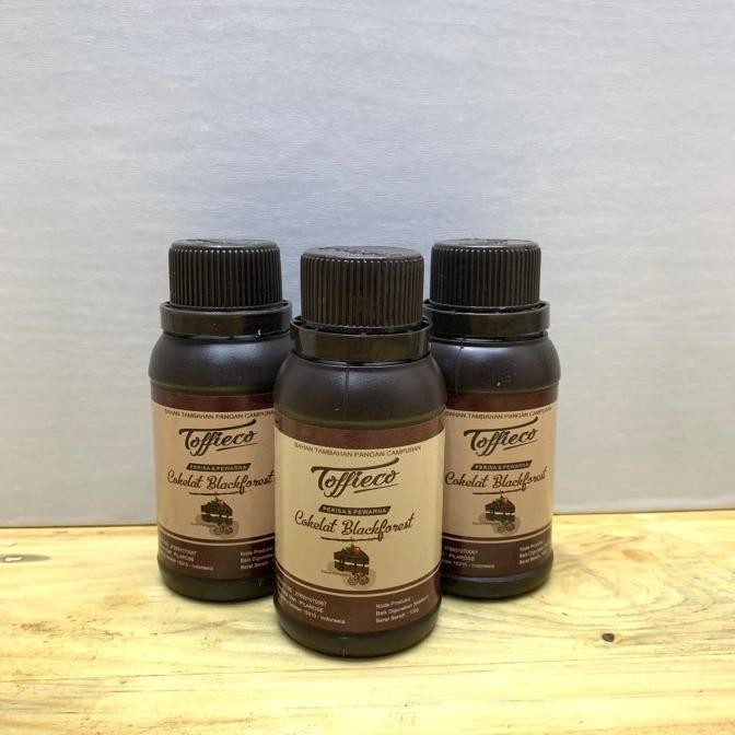 

TERSEDIA TOFFIECO PERISA & PEWARNA COKELAT BLACKFOREST 100 GR COKLAT