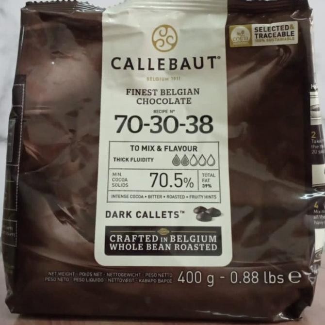 

TERSEDIA Callebaut 70,5 % dark 400 gram chocolate callets coklat couveture