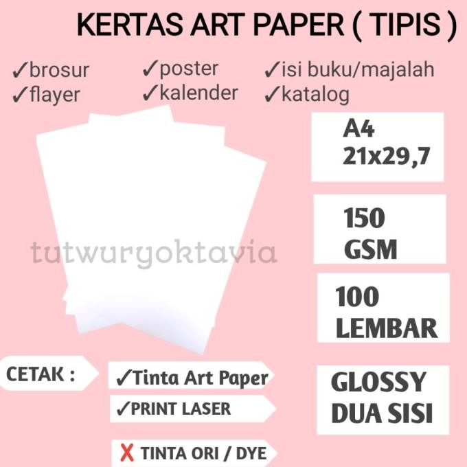 

Kertas Art Paper 150 Gsm A4 Isi 100 Lembar Bahan Brosur Glosy 150 Gsm Terbaru