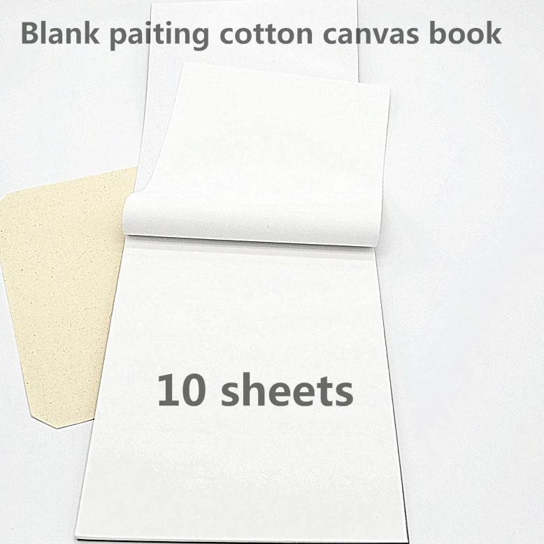 

10 Sheets Canvas Pads Paper,Blank Canvas Book 280G Cotton Fine Texture Oil Painting Canvas Pad