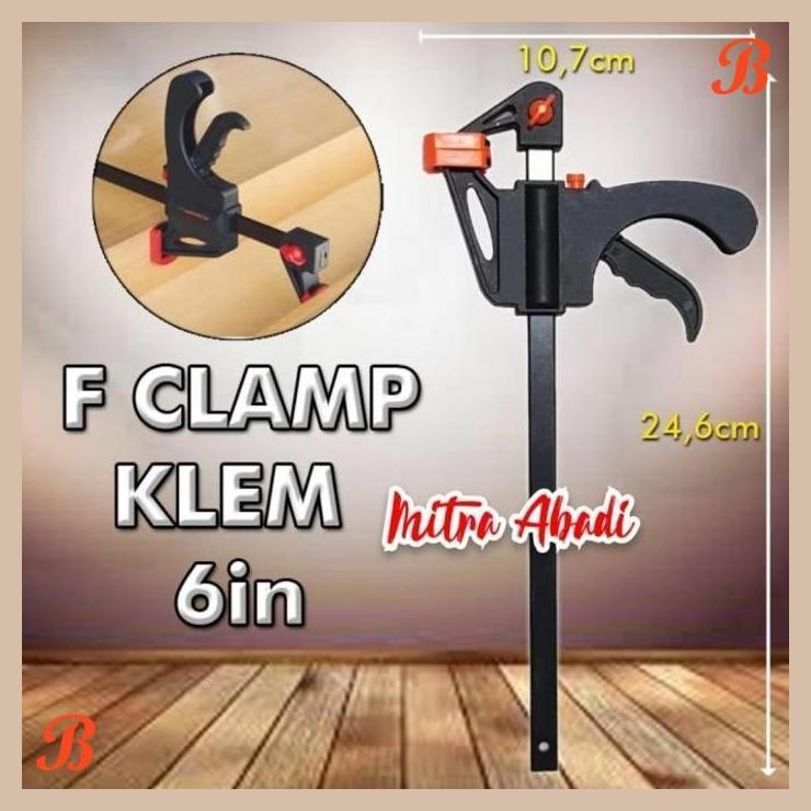 [MRA] Catok F Clamp 6 INCH / Klem Kayu / Ratchet Bar Release Clamp 6" ( 6 Inch )