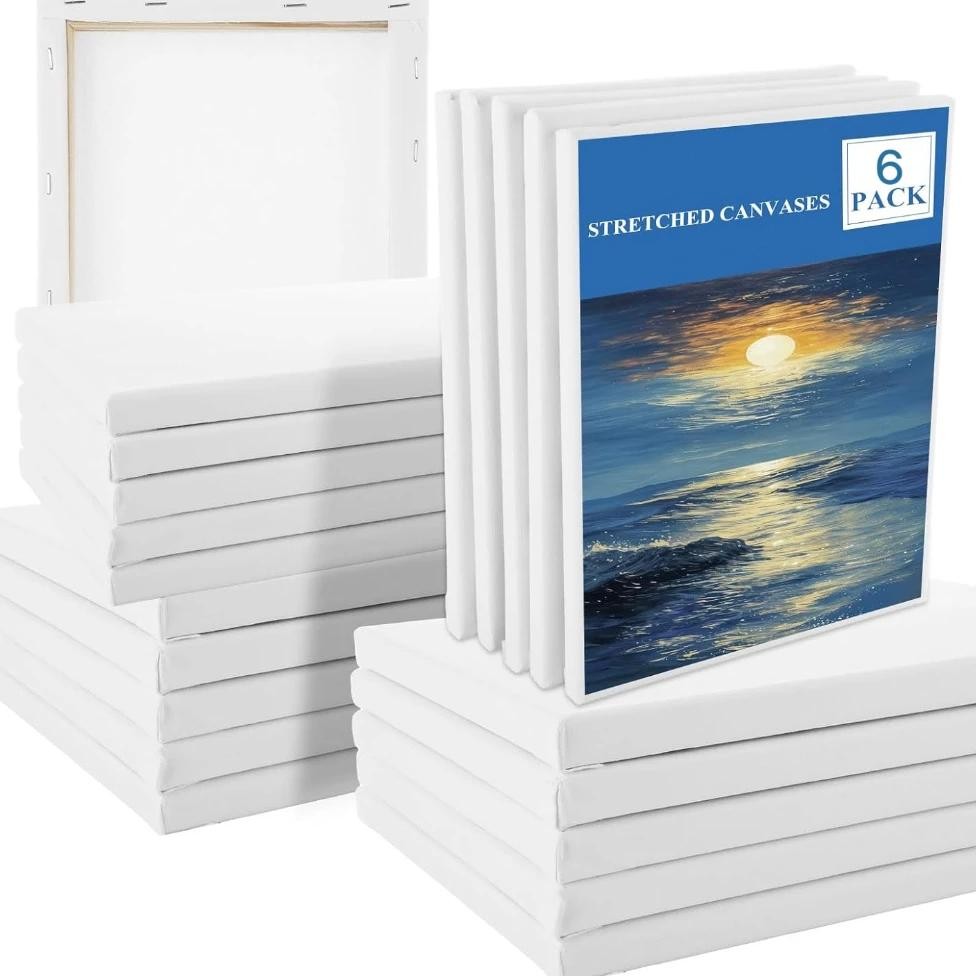 

6Pc Hot Sale White Blank Square Artist Canvas For Canvas Oil Painting,Wooden Board Frame For Primed Oil Acrylic Paint