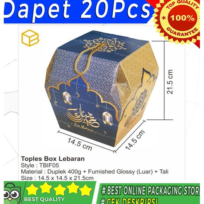

Murah Tbif 05 - Box Toples Kue Kering Packaging Idul Fitri Lebaran Hampers