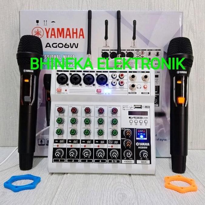Baru MIXER YAMAHA AG06W / AG 06W MIXER 6 CHANNEL + 2 WIRELESS
