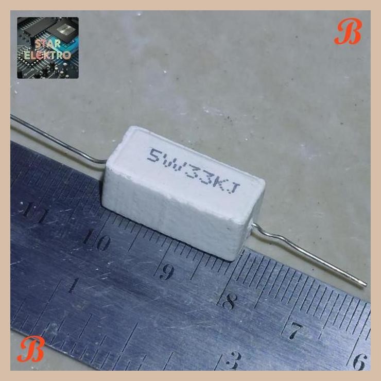 [SRE] 5W33KJ 5W 33K ohm R Resistor Kapur 5watt 33Kilo J 33KR 33KJ 5 w watt 33KOhm 33 Kilo